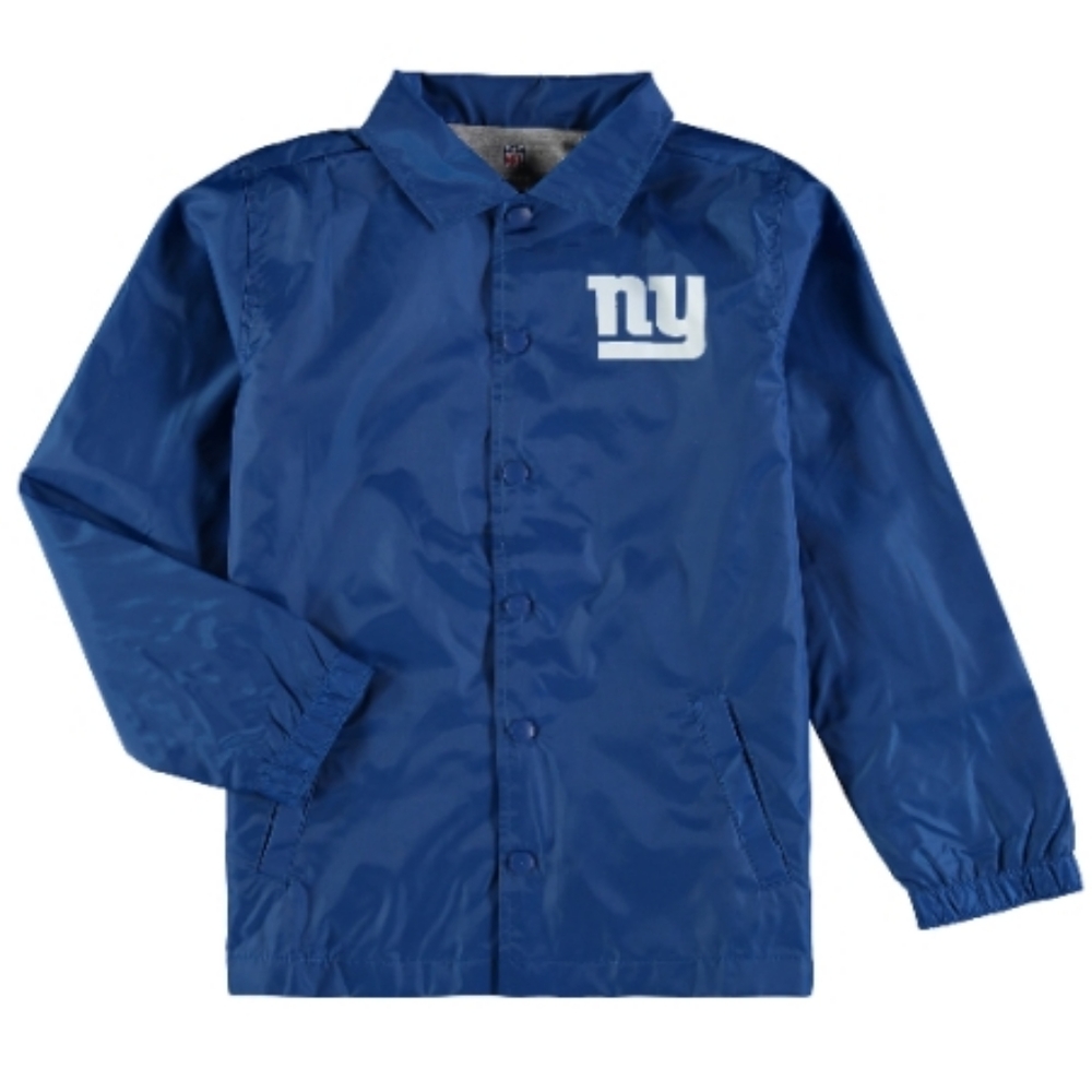 New York Giants Bravo Coach Jacket Royal Blue Youth Large